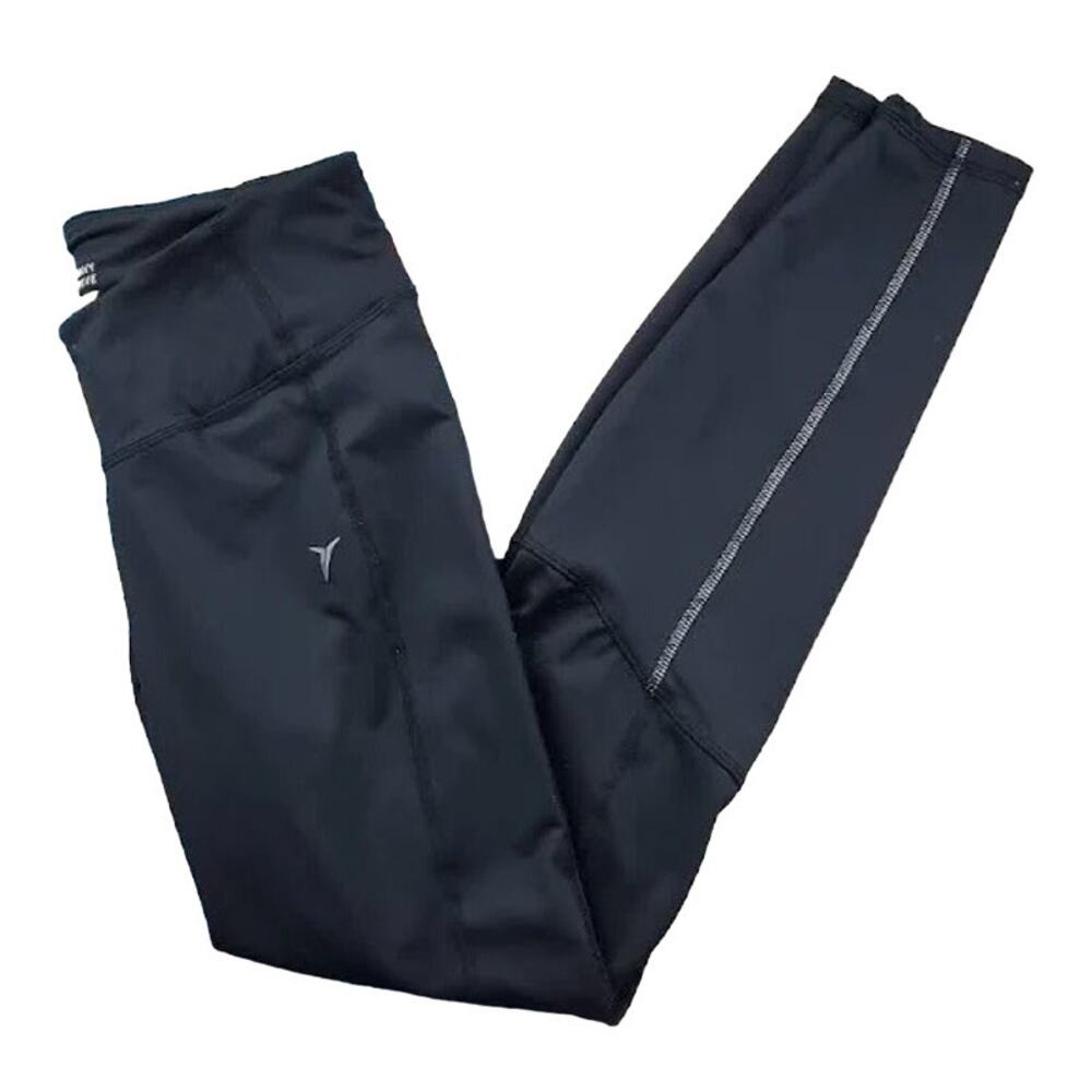 Old Navy Go Dry Run Tight Black Jack Zip Up Mesh Leggings XXL